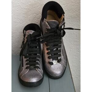 UGG OLIVE GLITTER WOMEN HIGH TOP SNEAKER GUNMETAL US SIZE 6